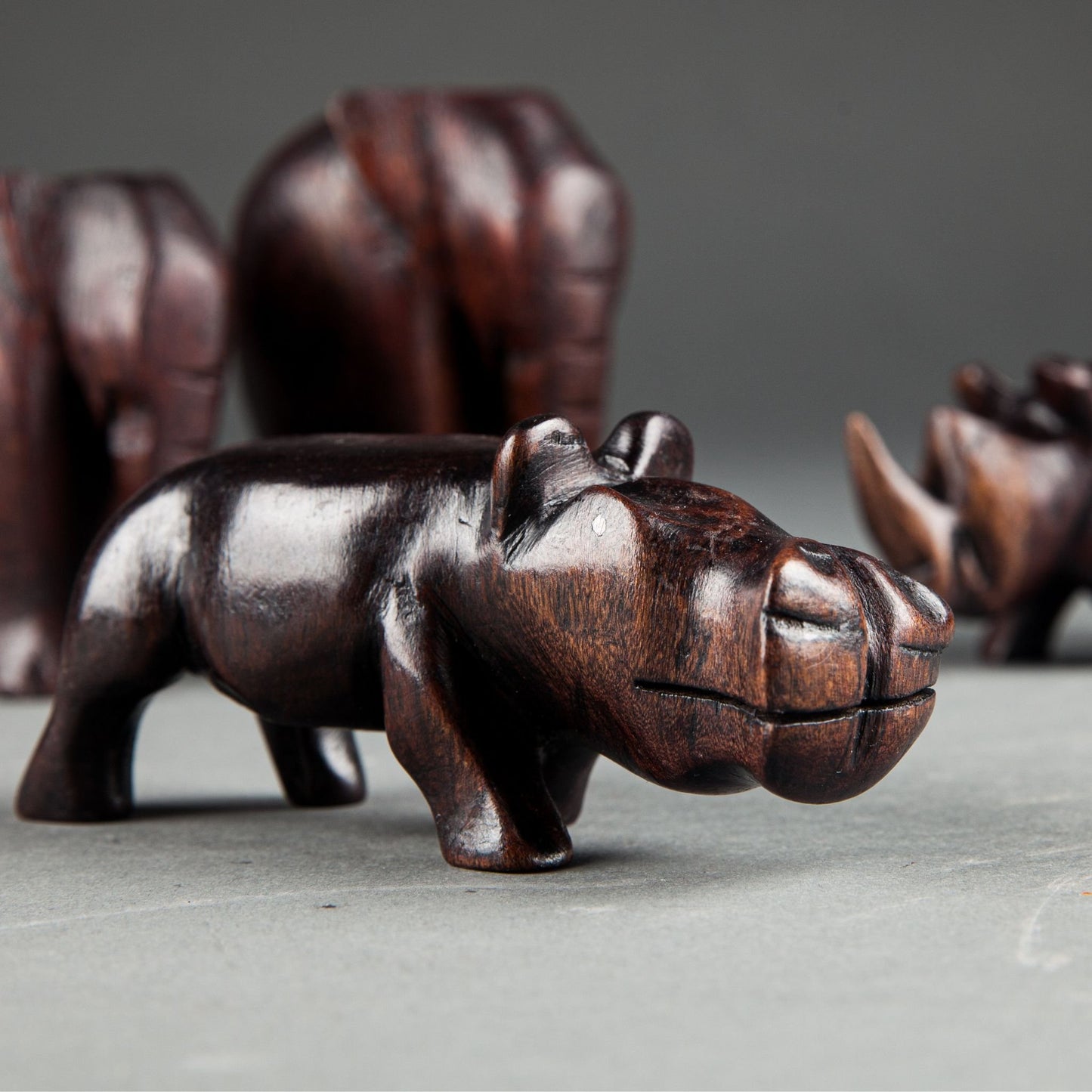 HAND CARVED HIPPO