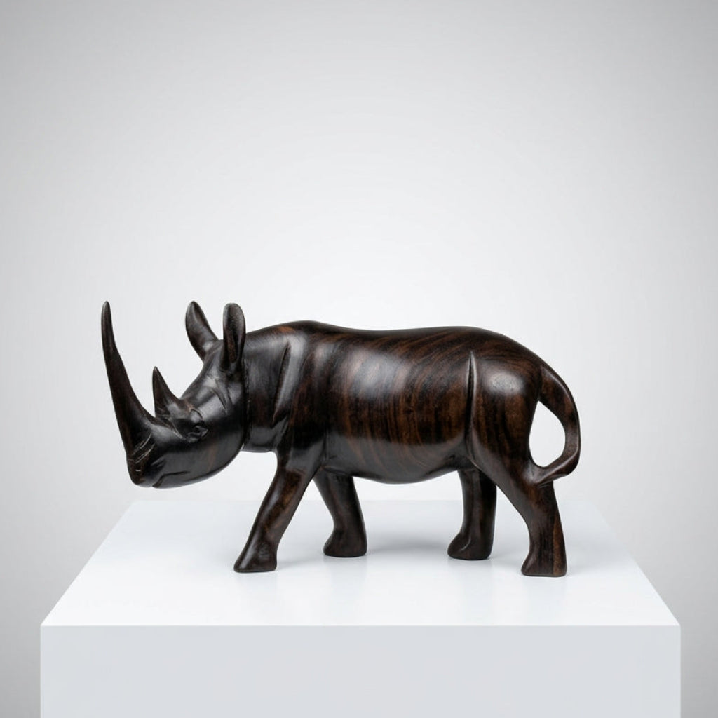 ebony rhino sculpture