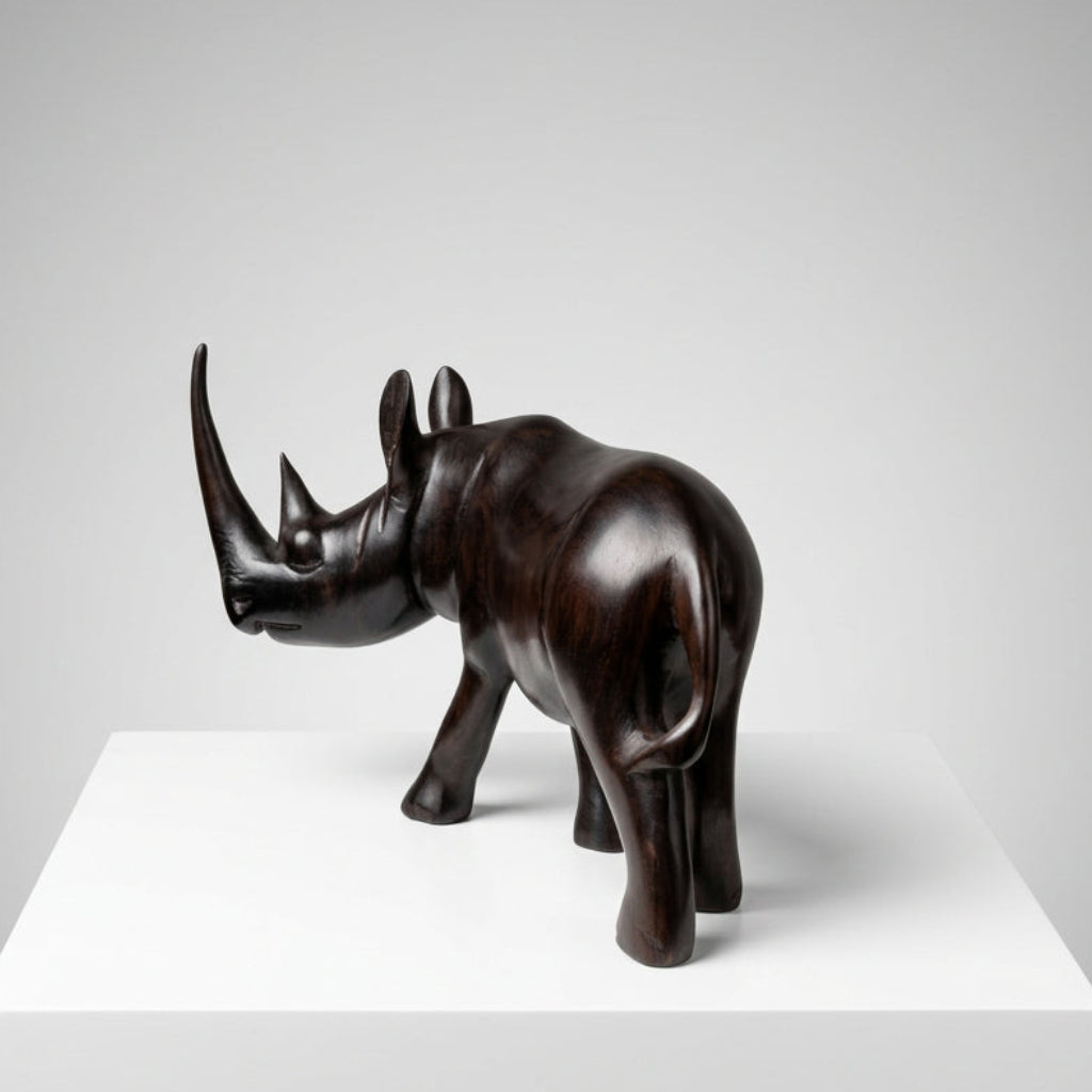 ebony rhino sculpture