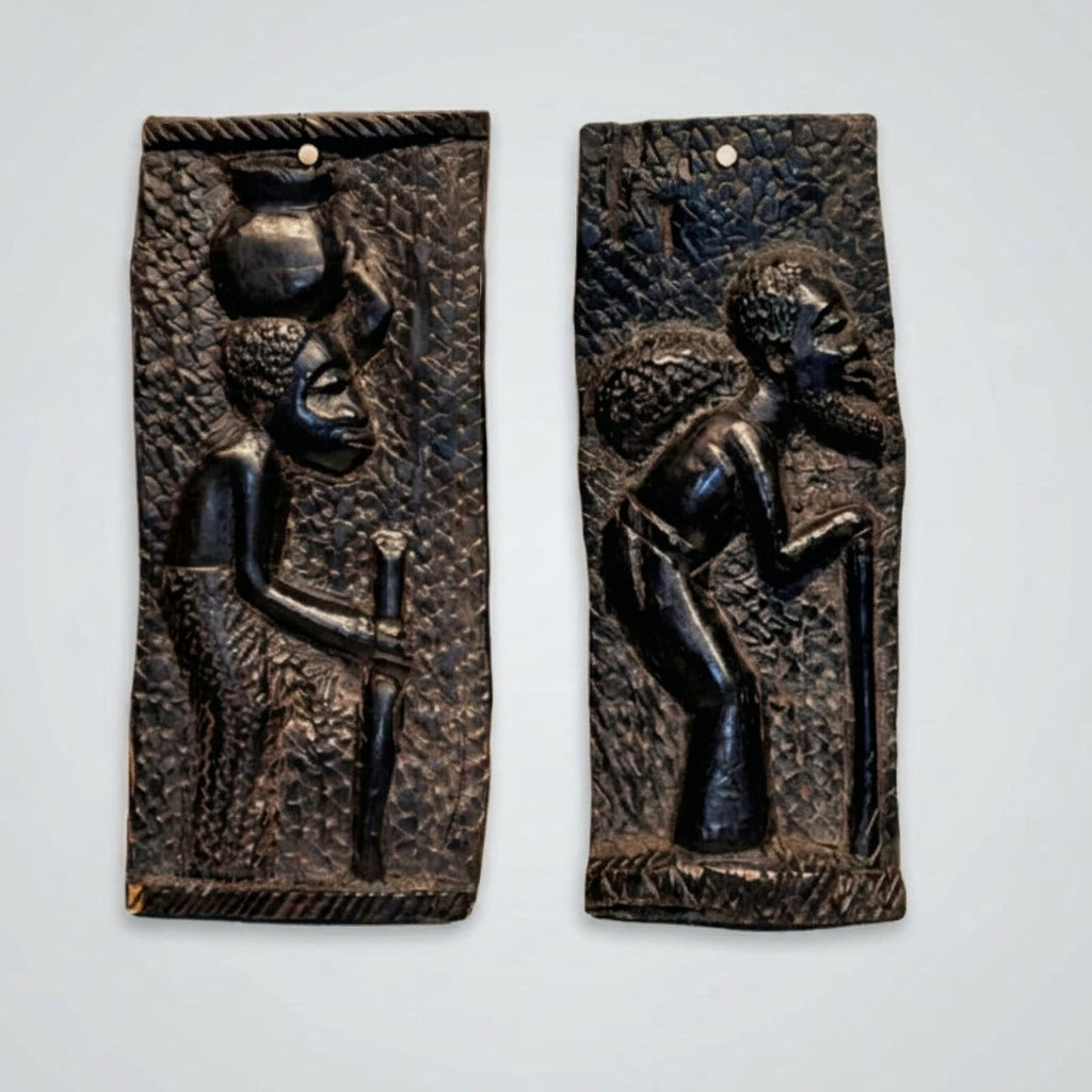SMALL CARVED WOODEN PLAQUES
