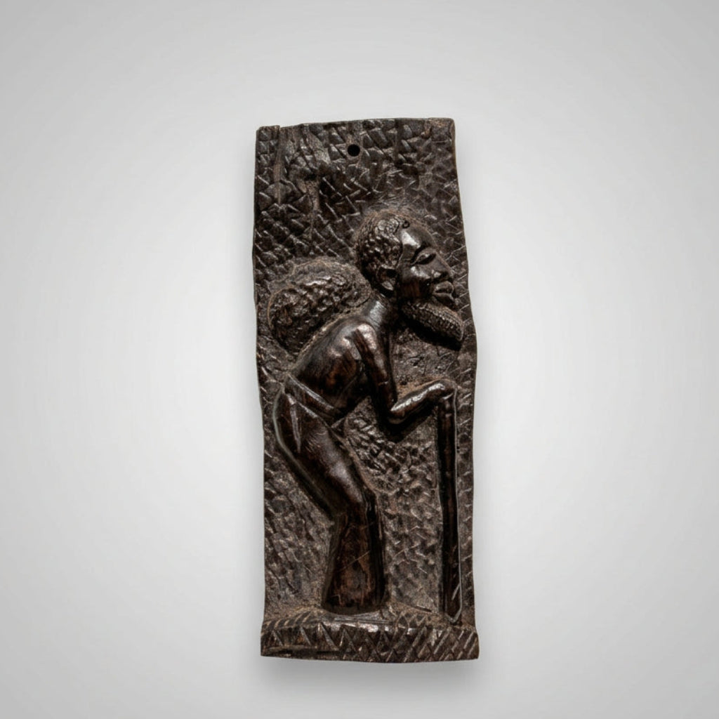 male african carved plaque