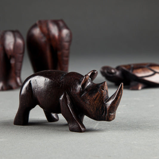 SMALL CARVED RHINO