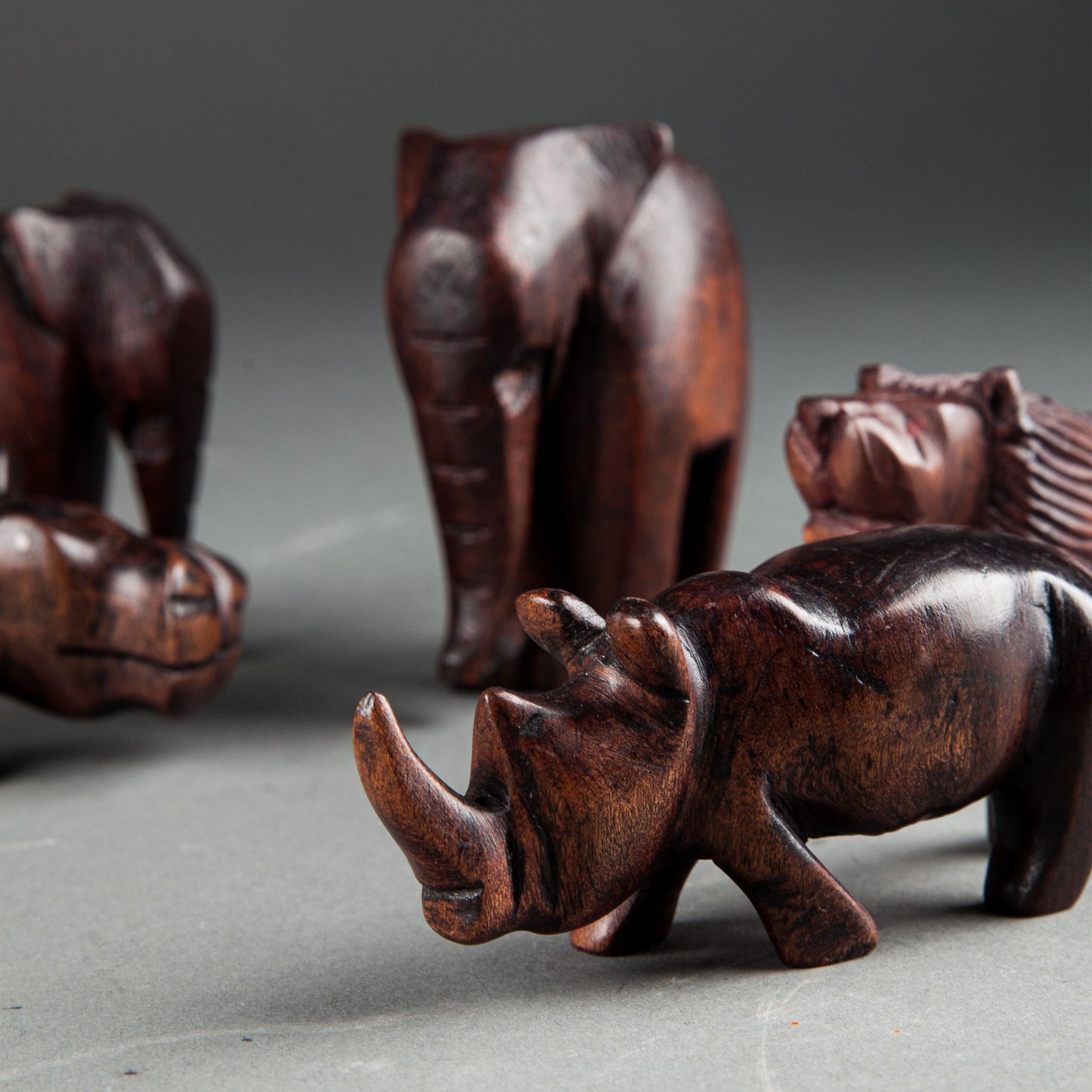 SMALL CARVED RHINO